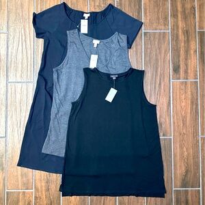 NWT J.Jill Bundle of 3. Comes with 2 tank tops and 1 dress. Size Medium and Lg